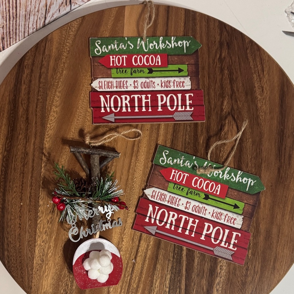 Santa's Workshop North Pole Holiday ornaments